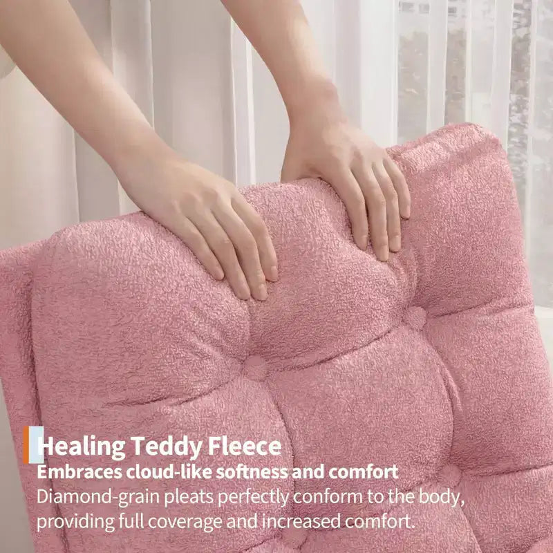 2026 Sillón mecedora deslizante tapizado con bolsillo lateral, estructura de madera, 1 plaza