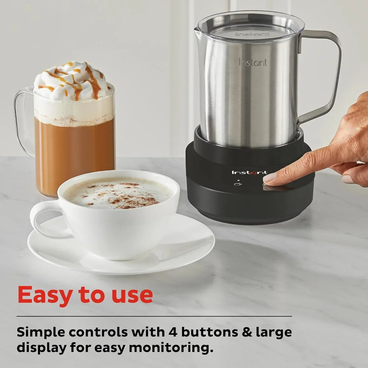 2026 NewInstant Pot Instant Magic Froth 9-in-1 Electric Milk Steamer and Frother,17oz Stainless Steel Pitcher,Hot and Cold Foam Maker and Milk Warmer for Lattes