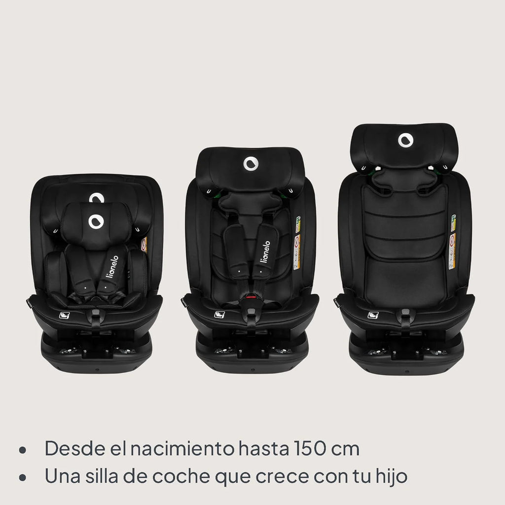 2026 LIONELO Bastiaan RWF i-Size Silla de Coche para Bebé Giratoria 360° 0-36kg, Instalaciión Delantera y Trasera (18kg), ISOFIX TopTether, Reposacabezas y Respaldo Ajustables Protección Lateral