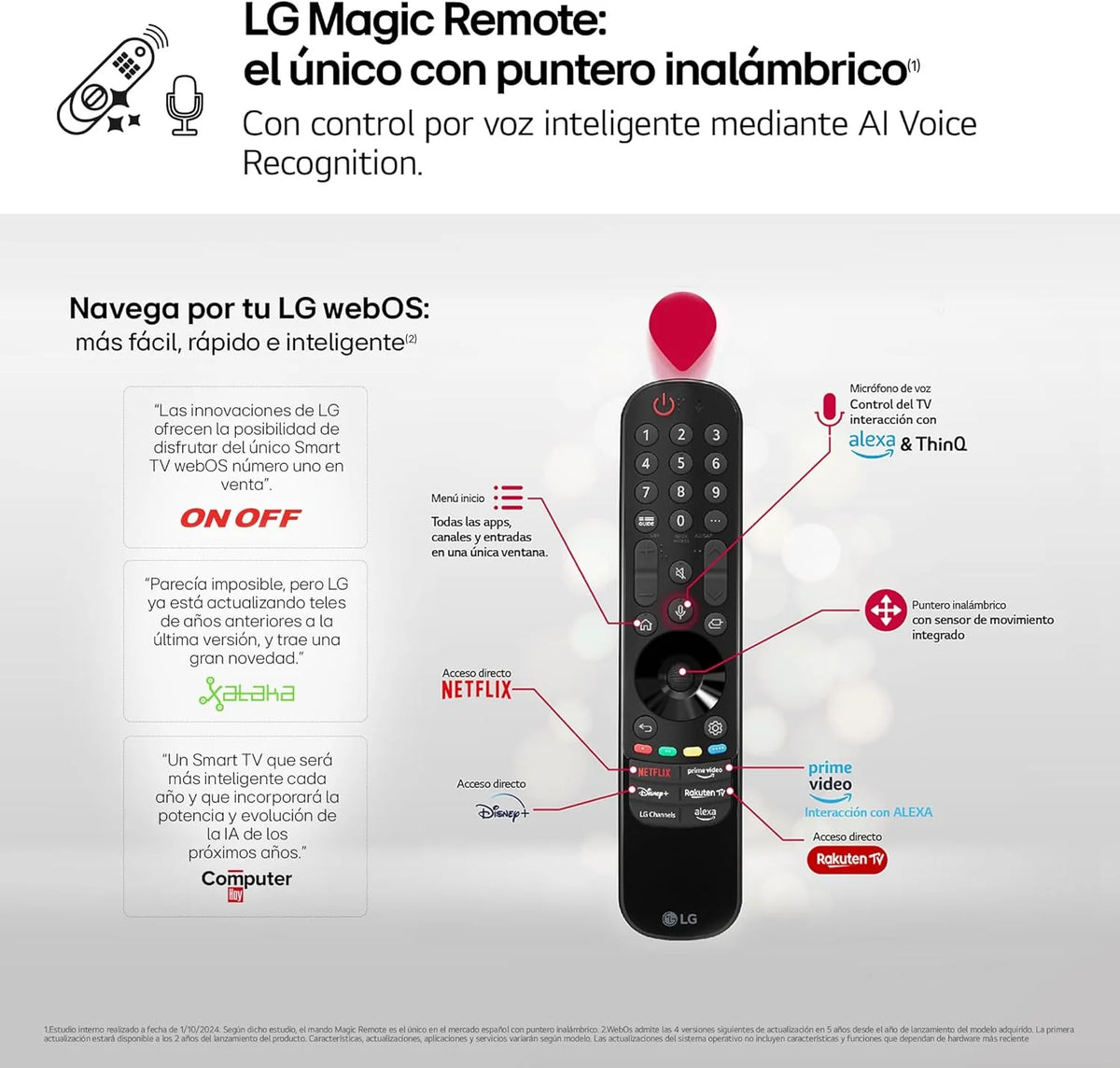 2026 65UT73006LA 65 ",UHD 4K, Serie UT73, Smart TV, WebOS24, Procesador a5, HDR10, Dolby Digital Plus, SmartTV, 3840x2160, Negro