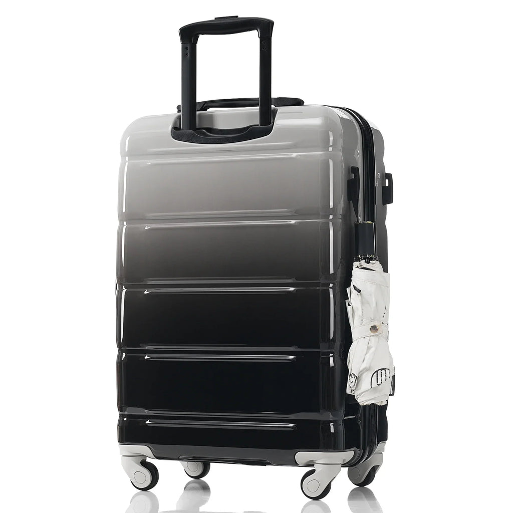 2026 NewPAPROOS 3-Piece Luggage Set (20''/24''/28''), Hardshell Lightweight Suitcase with USB Port and Side Hooks, Travel Luggage with TSA-Lock, Hardside Rolling Luggage for School, Travel, Pink