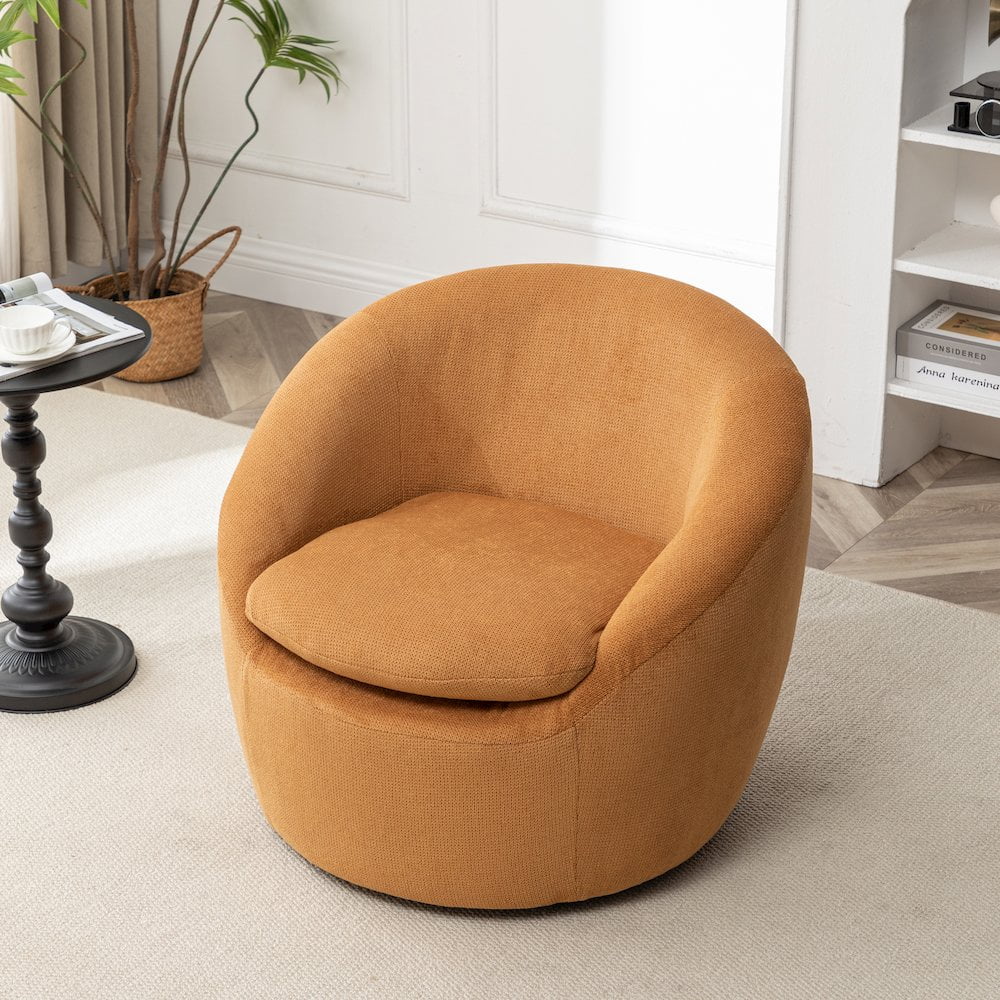 2026 NewRoundhill Furniture Winnie Modern Barrel Chair, 360" Swivel