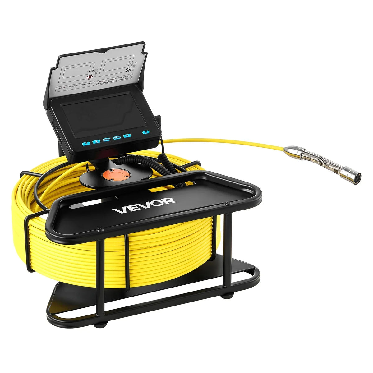 2026 NewVEVOR Sewer Camera, 98 ft/30m, 4.3" Drain Inspection Camera, IP68 Waterproof Snake Plumbing Camera with Lights - 6 Adjustable LEDs, 4500mAh Battery & 16GB Card for Sewer Line Duct Pipes
