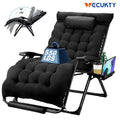 2026 NewVECUKTY XXL Oversize Zero Gravity Chair - 500lb Capacity, 33-Inch Wide Padded Seat, Folding Travel Recliner for Outdoor / Indoor Use - Patio, Lawn, Black, Portable and Heavy Duty