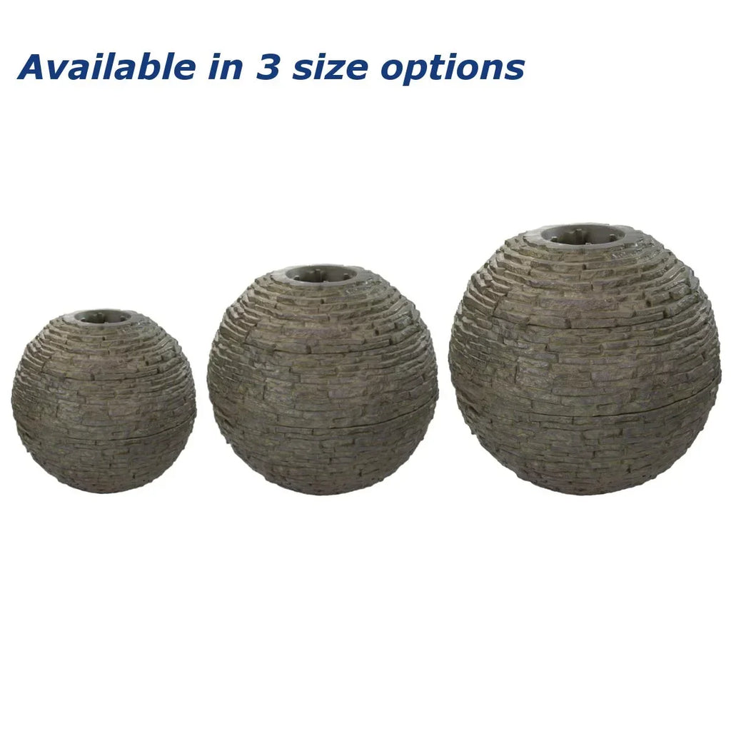 2026 NewAquascape 78288 Fiber-resin Stacked Slate Sphere Fountain, Multicolor