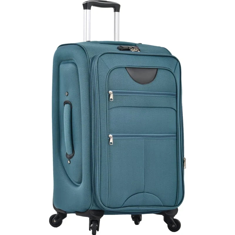 2026 NewSoftside Luggage Expandable 3 Piece Set Suitcase Upright Spinner Softshell Lightweight Luggage Travel Set