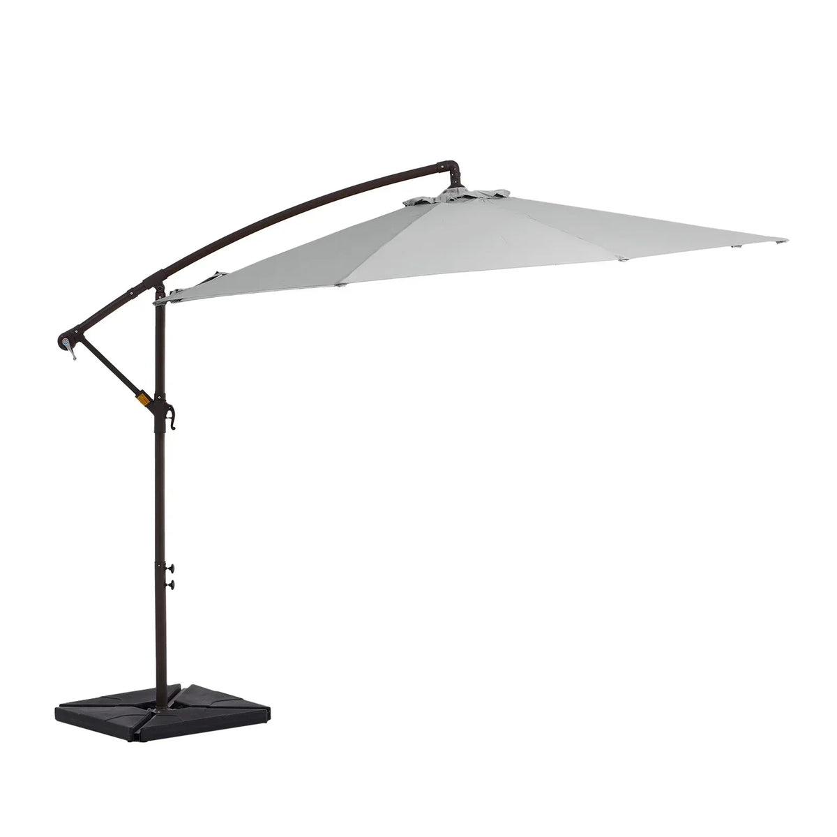 2026 NewJUSTLET 10ft Heavy Duty Patio Hanging Offset Cantilever Patio Umbrella W/ 4-Piece Base Included Included, Beige