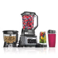 2026 NewNinja BN801 Professional Plus Kitchen System, 1400 WP, 5 Functions for Smoothies, Chopping, Dough & More with Auto IQ, 72-oz.* Blender Pitcher, 64-oz. Processor Bowl, (2) 24-oz. To-Go Cups, Grey