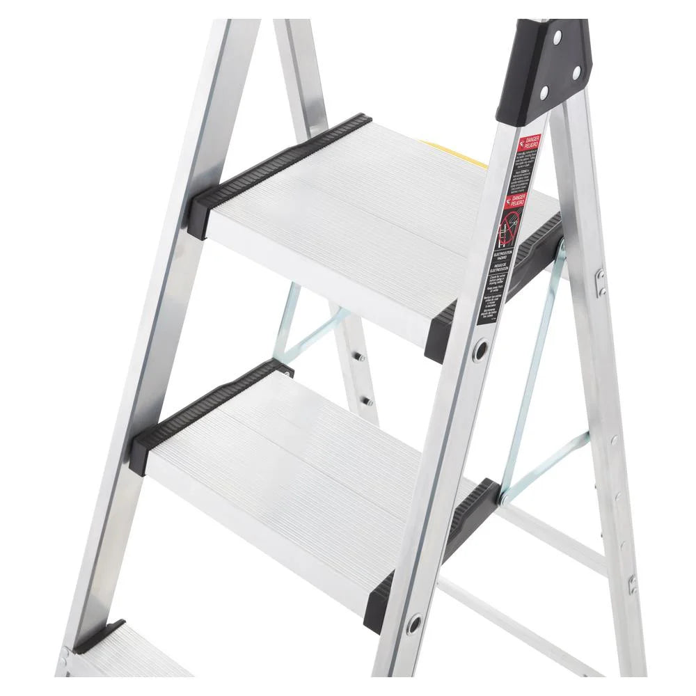 2026 NewGorilla Ladders Removable Dual Platform Heavy Duty Ladder With Project Bucket, 5.5 ft, Aluminum, Multicolor