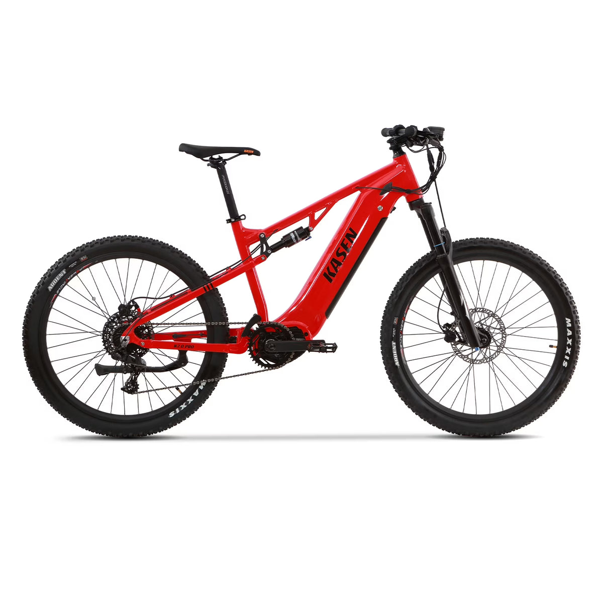 2026 NewKasen Electric Mountain Bike Mid-driven 500w 48v 15ah Full Suspension Throttle and Pedal Assist