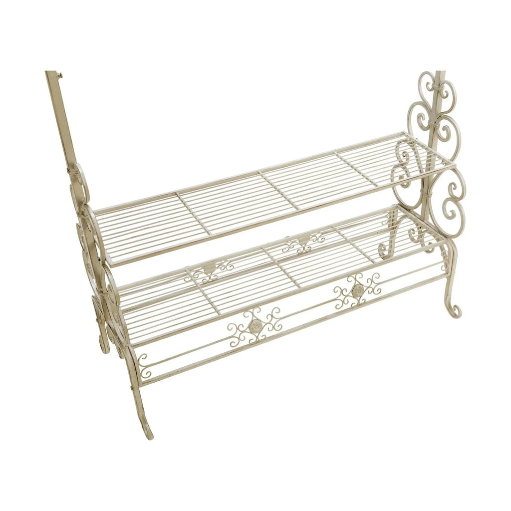 2026 NewTripar 71.5 in. Metal Garment Rack with Shelves, Cream