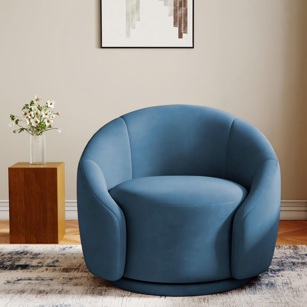 2026 New360" Swivel Accent Chair for Living Room, Boucle Barrel Armchair Single Sofa Chair Reading Chair, Sage Green