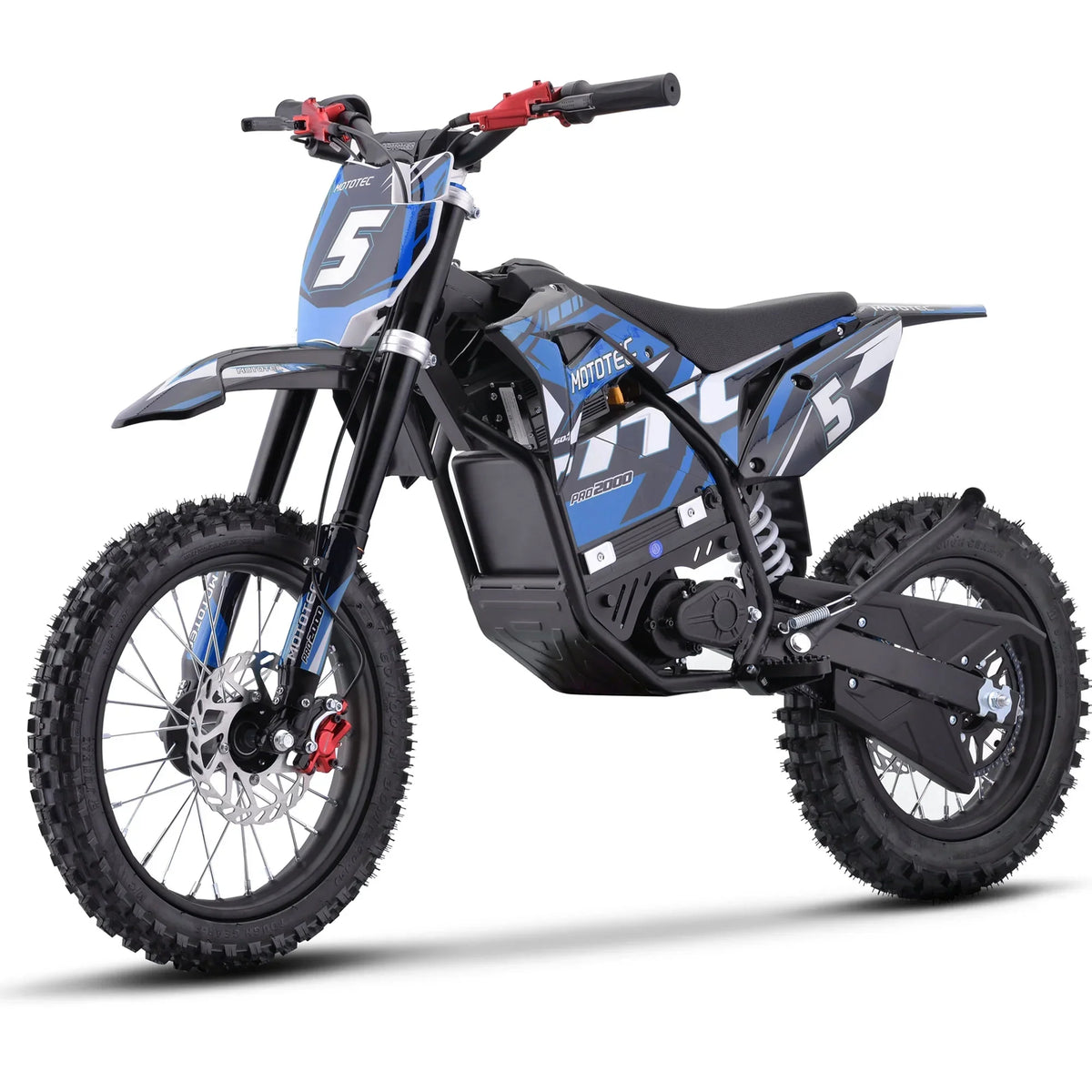 2026 NewMotoTec 60v Pro Electric Dirt Bike 2000w Lithium Blue