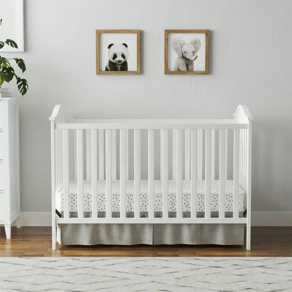 2026 NewBaby Relax Adele 3-in-1 Convertible Crib. White