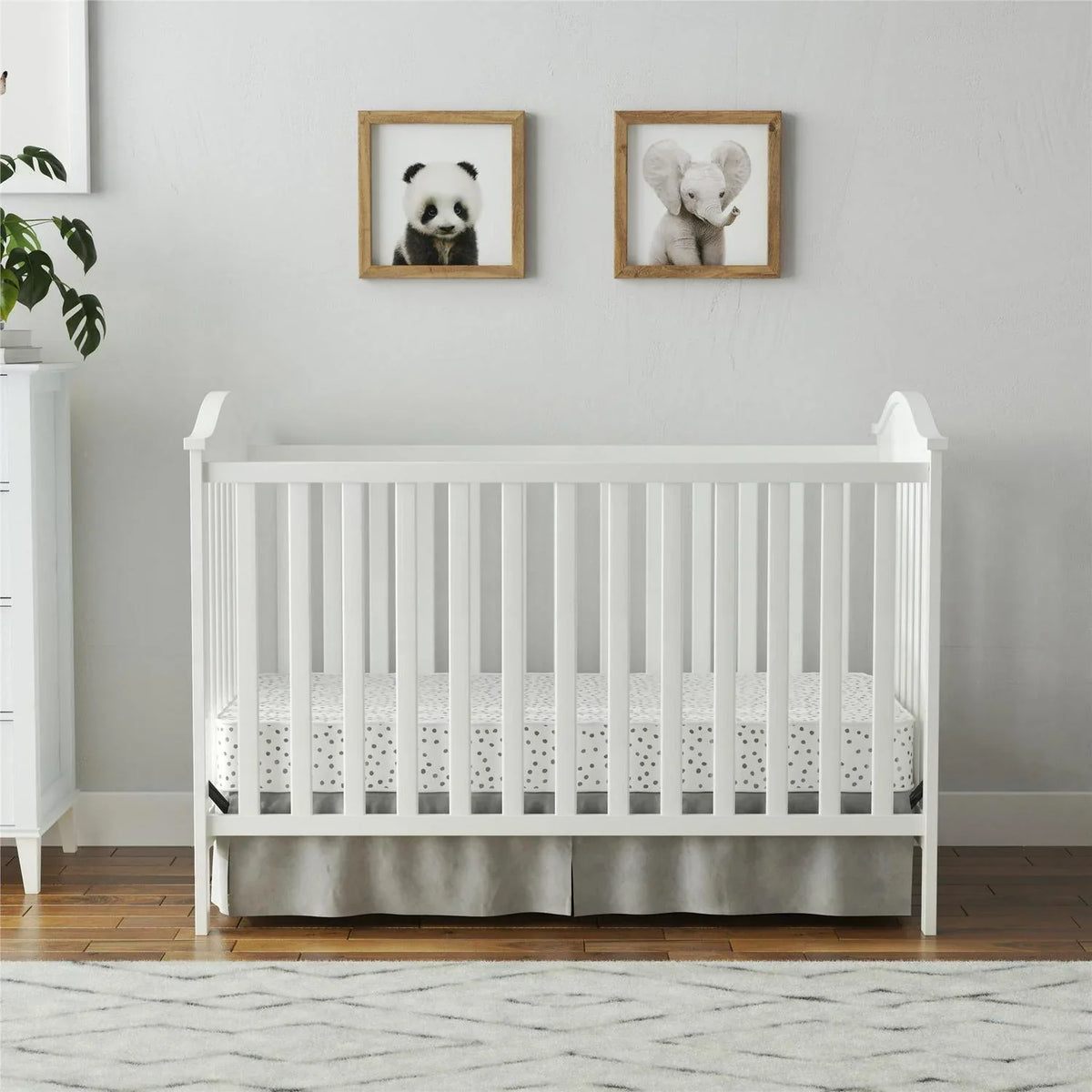 2026 NewBaby Relax Adele 3-in-1 Convertible Crib. White
