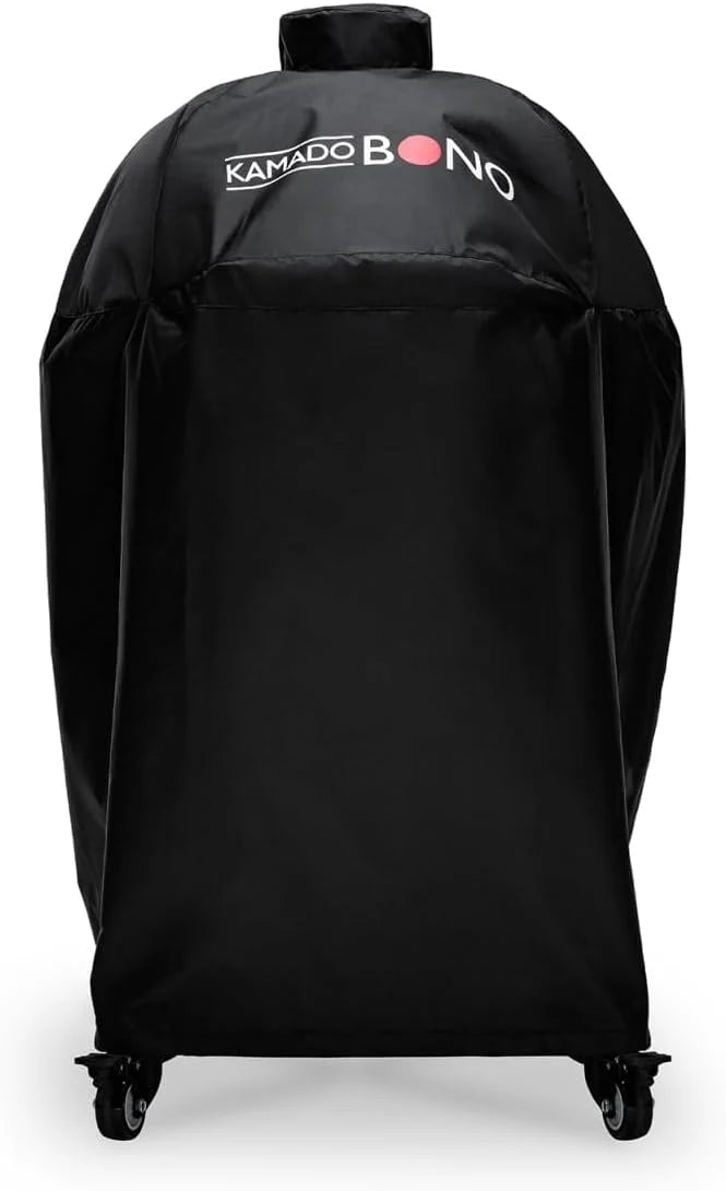 2026 Kamado BONO BBQ - Barbacoa Grande XXL con 10 accesorios - Ø 64 cm Kamado Barbacoa con Accesorios - Parrilla ahumador rojo en la terraza, balcón o jardín