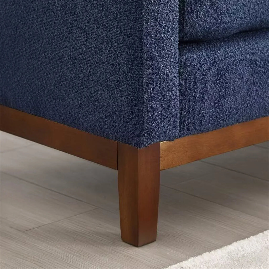 2026 NewEnd of Bed Bench, 53.5" Boucle Fabric Upholstered Entryway Bench with Wood Legs & Bolster Pillows, Rolled Arm Cushioned Ottoman Foot Rest Long Stool Window Extra Seating for Bedroom, Ivory