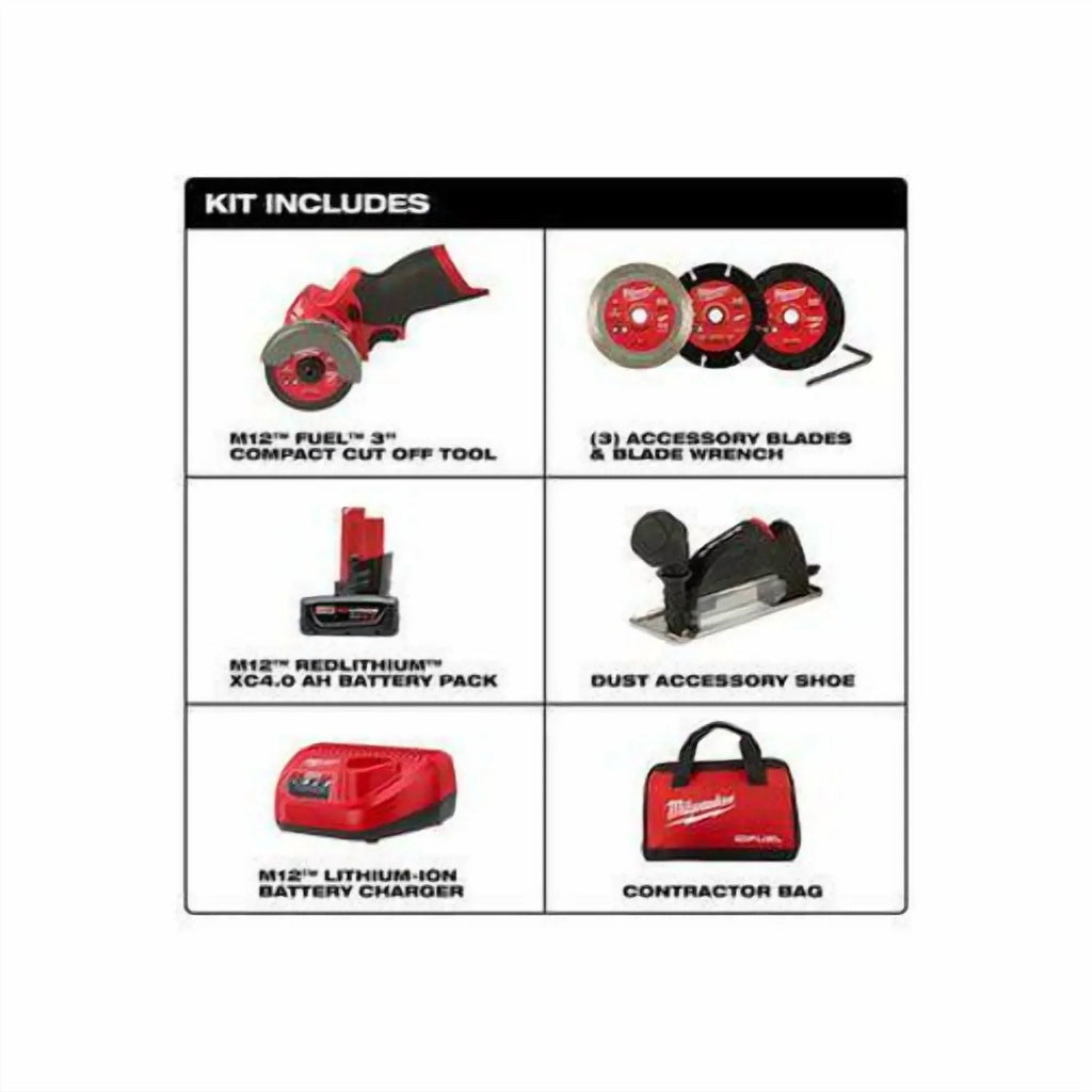2026 NewM12 FUEL 3 Compact Cut Off Tool - Kit