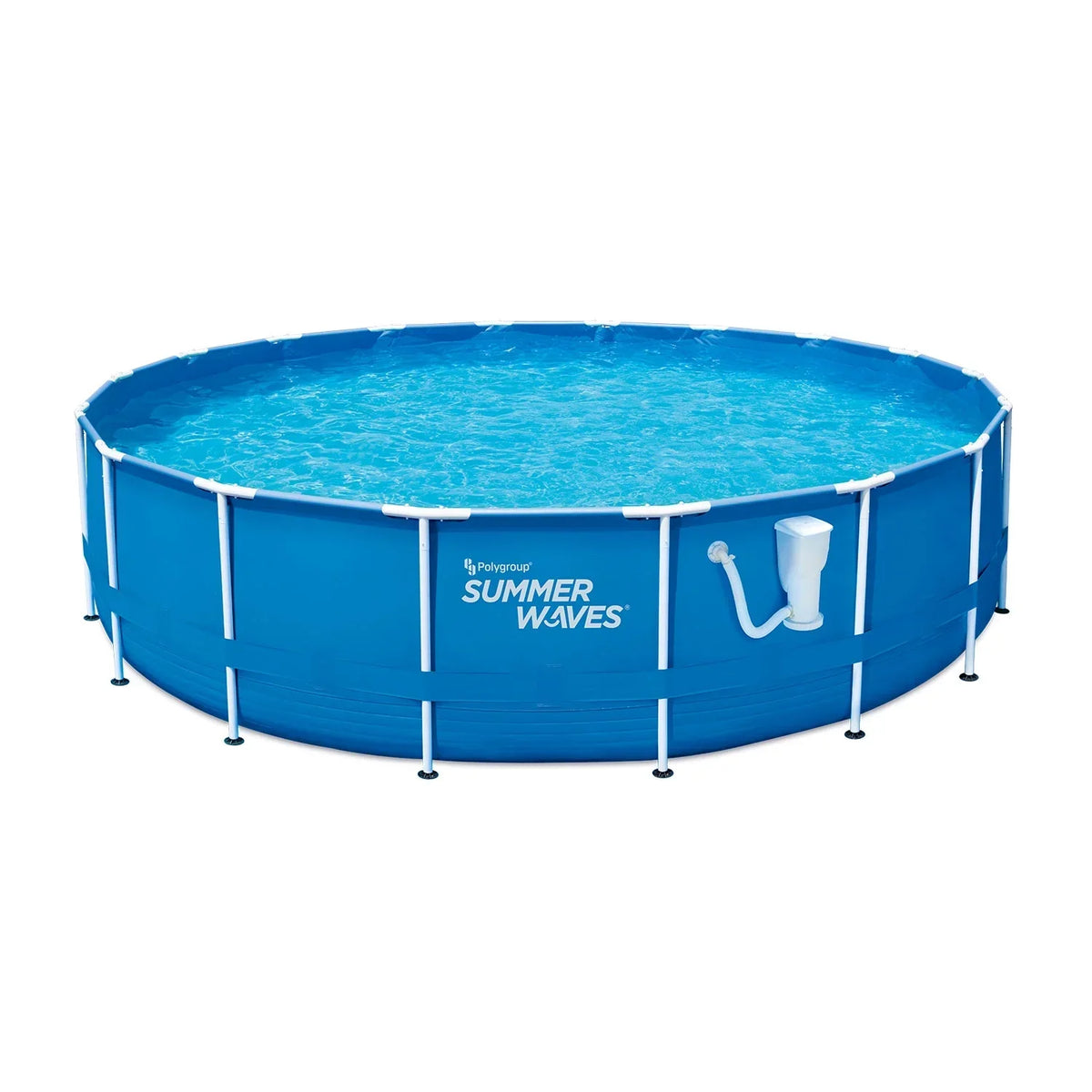 2026 NewOpen Box Summer Waves Active 10 Foot Metal Frame Above Ground Pool Set w/ Pump