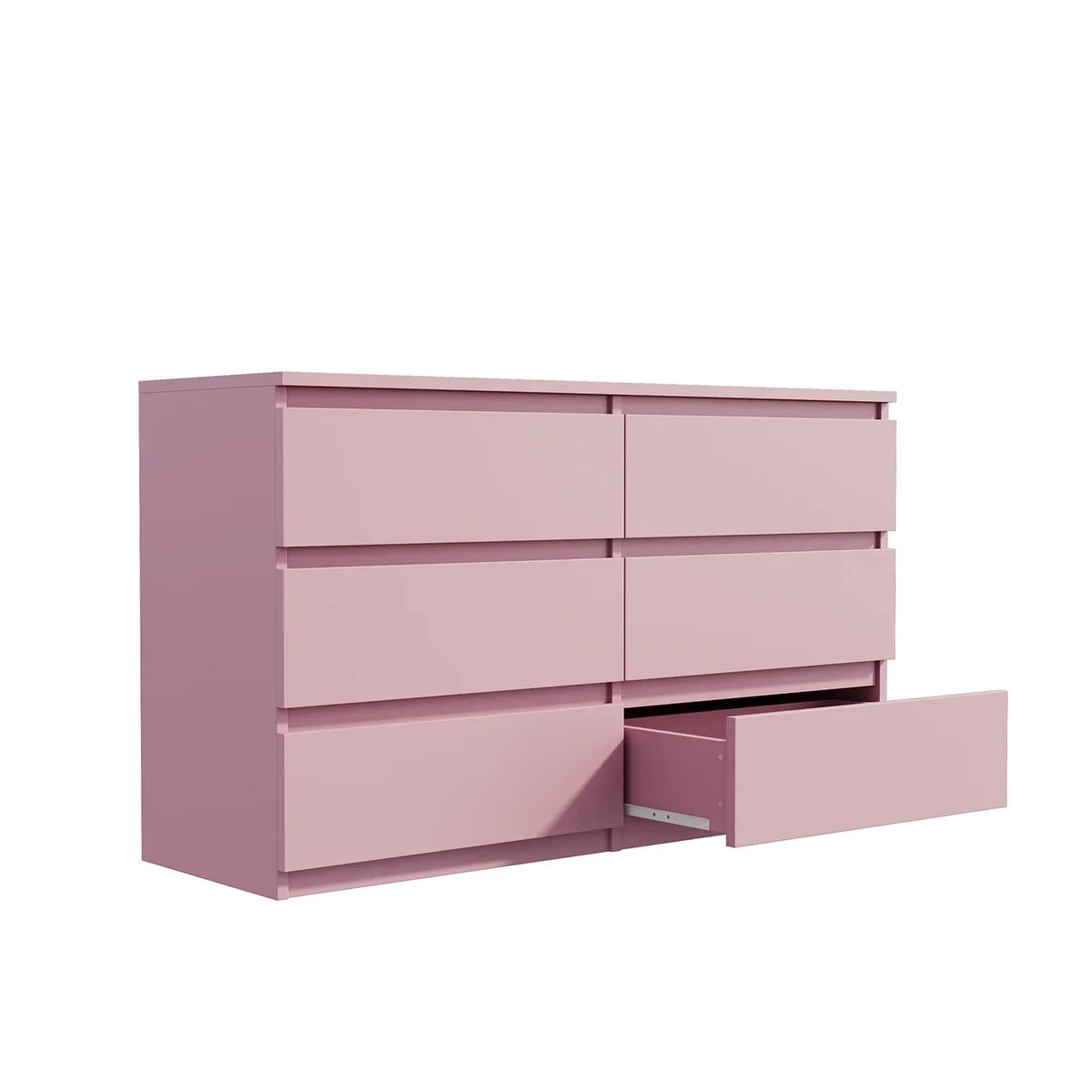 2026 NewResenkos Modern Mid Century 6 Drawer Wide Dressers Chests for Bedroom, Chest of Drawer Organizer Grey
