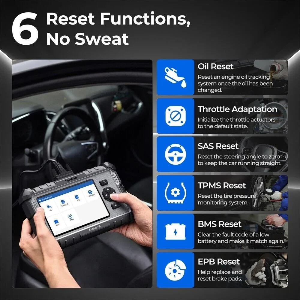 2026 NewOBD2 Scanner TOPDON ArtiDiag500 Car Diagnostic Scanner Engine ABS SRS Transmission CAN Diagnostic Full OBD2 Test