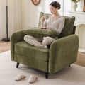 2026 NewRexulqo Oversized Accent Chair with All Seats Storage,Comfy Living Room Chairs with 2 Throw Pillow,Upholstered Mid-Century Armchair,24.5'' Deep Seat,Reading Chair For Bedroom,Office,Chenille,Green