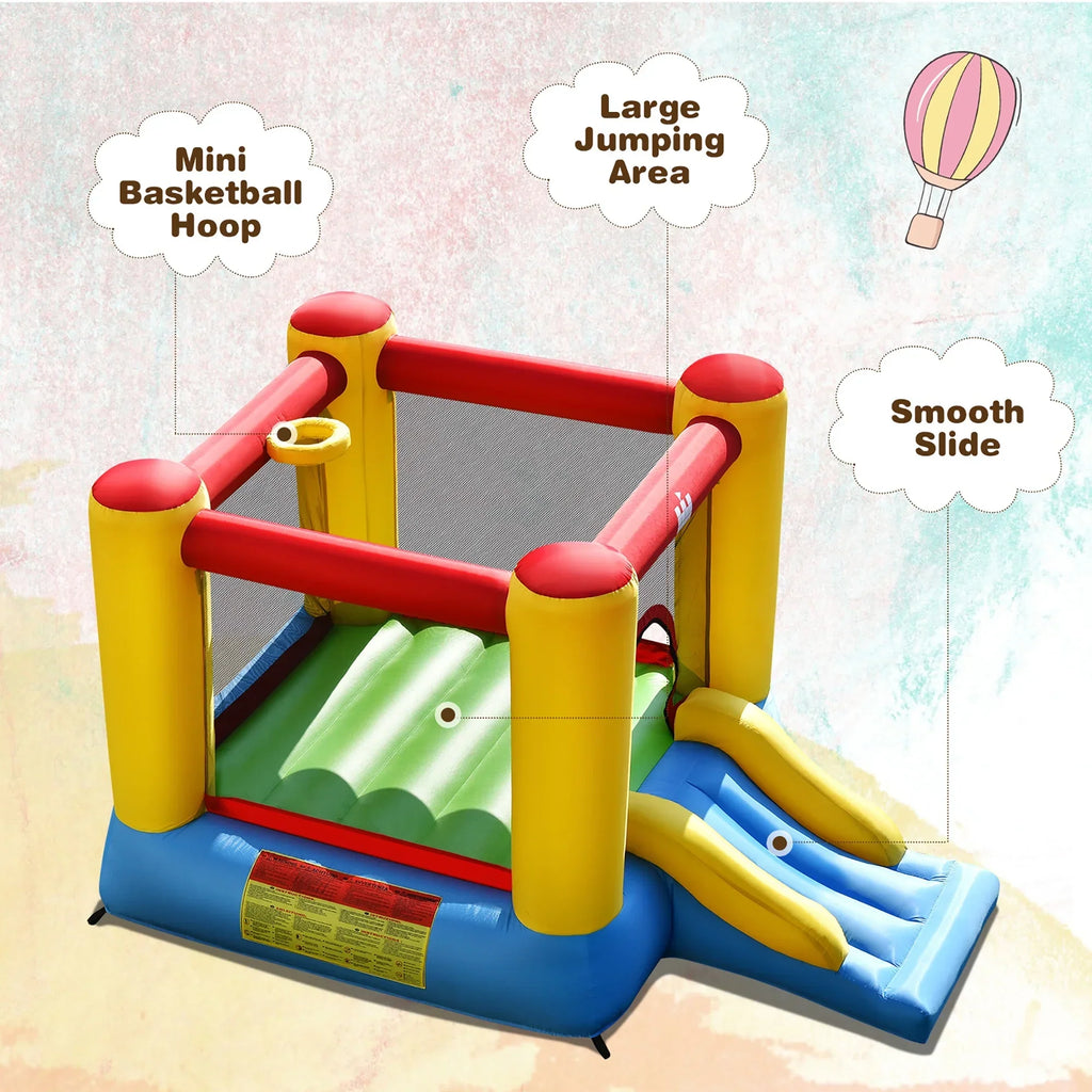 2026 NewCostway Inflatable Bouncer Kids Bounce House Jumping Castle Slide with 480W Blower