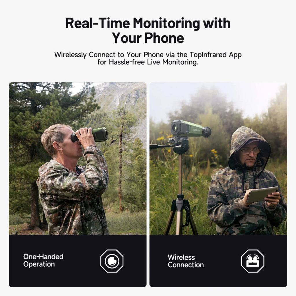 2026 NewTOPDON TS004 Thermal Monocular Camera, 256x192 Resolution, 50Hz Refresh Rate, 450 Yard Detection Range