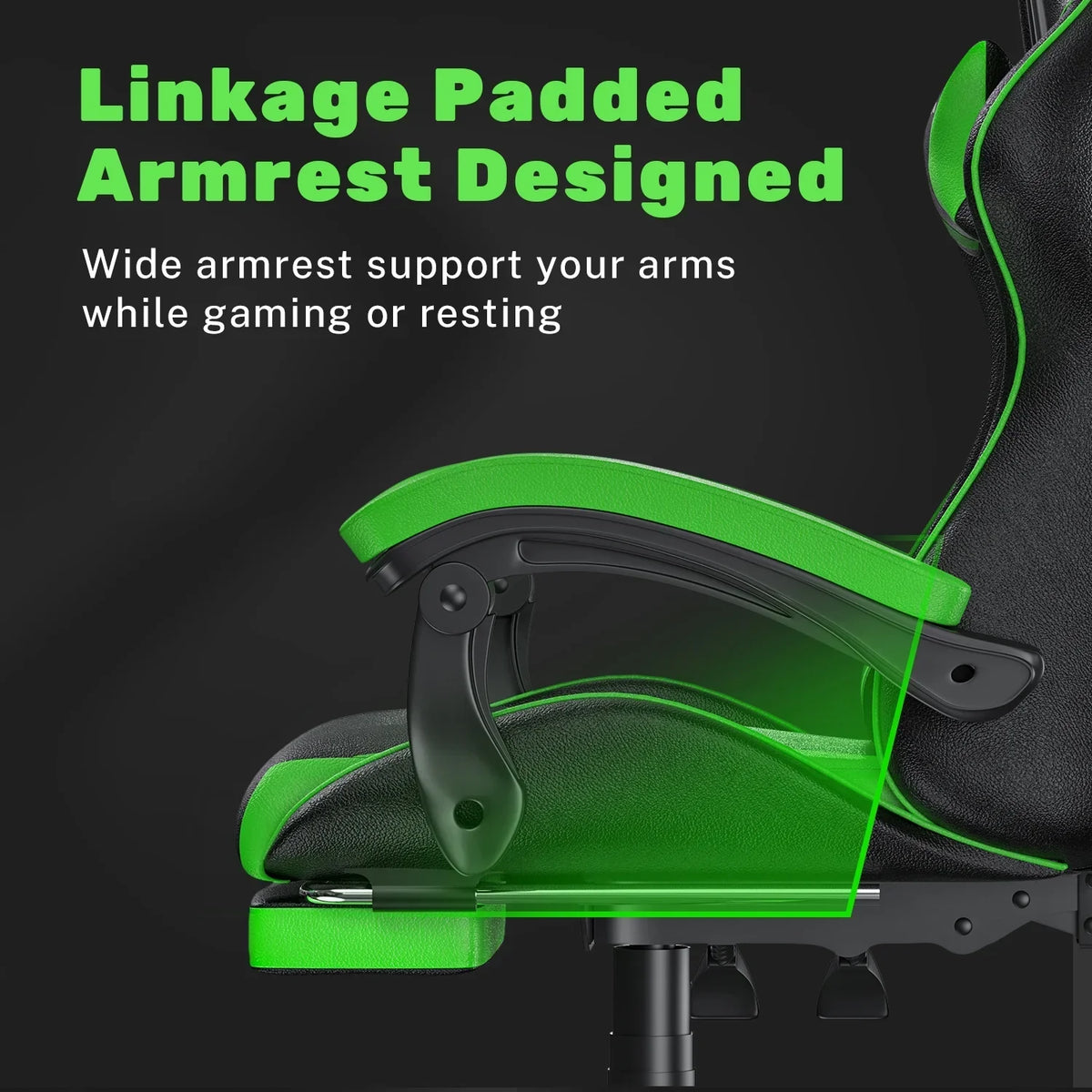2026 NewBigzzia Gaming Chair Office Chair, Ergonomic Game Chair with Height Adjustable Headrest and Lumbar Support for Adults Teens, Black & White