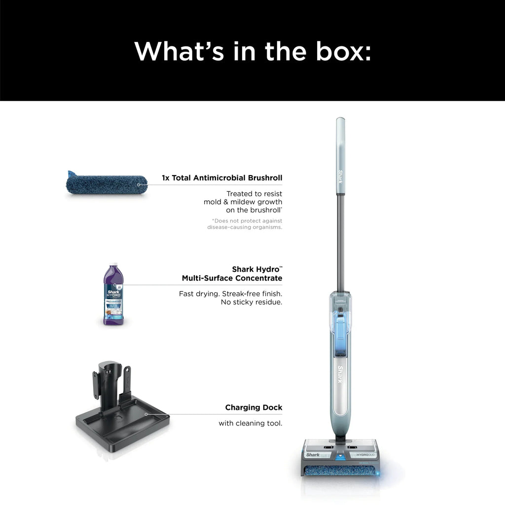2026 NewShark HydroDuo with Dirt-Reveal Technology, Cordless, Hard Floor Cleaning System, Wet & Dry Debris Pickup, Mop & Scrubs All at Once, Hardwood, Tile, Laminate Floors, WW200