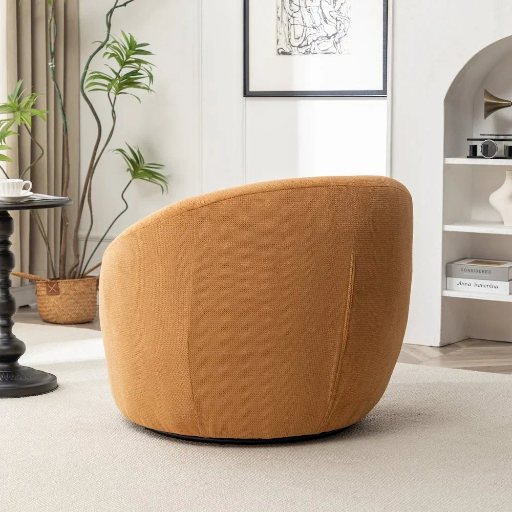 2026 NewRoundhill Furniture Winnie Modern Barrel Chair, 360" Swivel