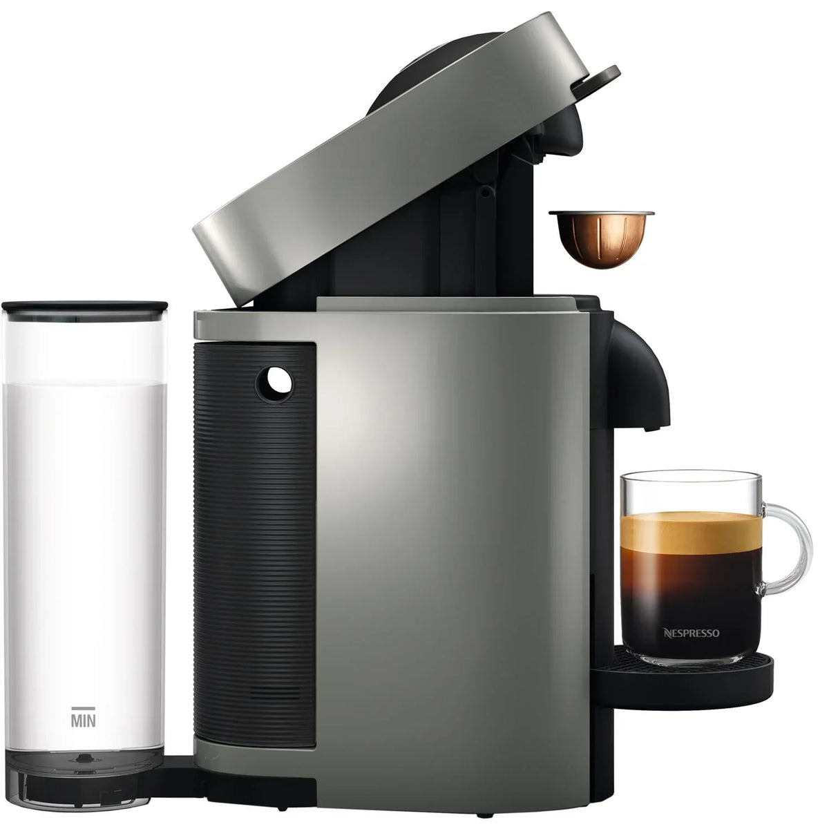 2026 NewNespresso New Vertuo Plus Coffee and Espresso Machine by De'Longhi with Aerocinno, Gray, Single-Serve Brewers