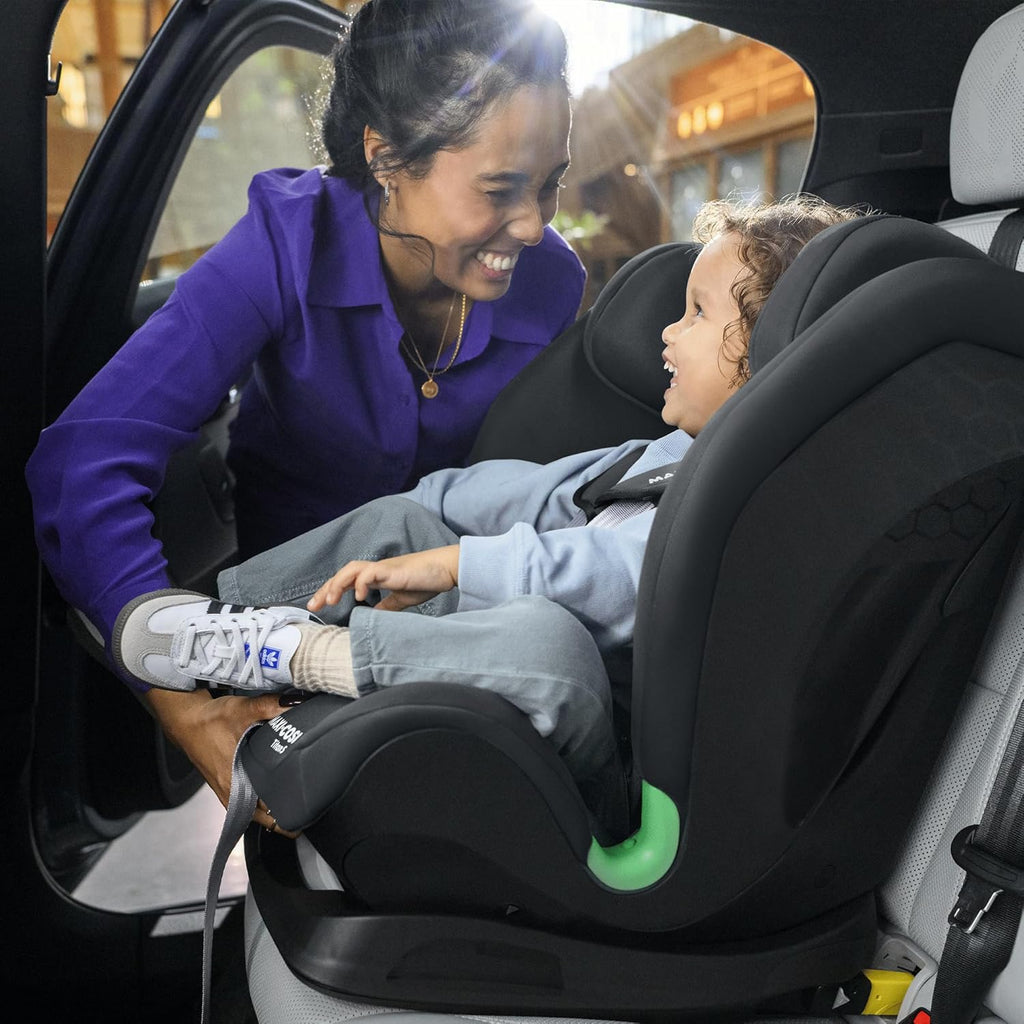2026 Silla de coche convertible Maxi-Cosi Titan S Comfort i-Size, tejidos transpirables y confortables, de 15 meses a 12 años (76–150 cm), sistema ISOFIX, 5 posiciones de asiento y 13 posiciones de reposacabezas, color negro auténtico.