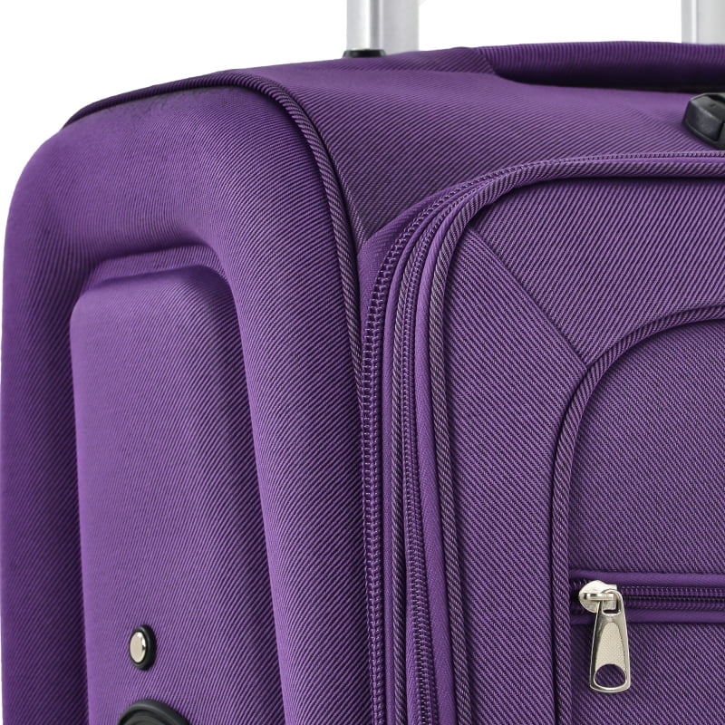 2026 NewSoftside Luggage Expandable 3 Piece Set Suitcase Upright Spinner Softshell Lightweight Luggage Travel Set