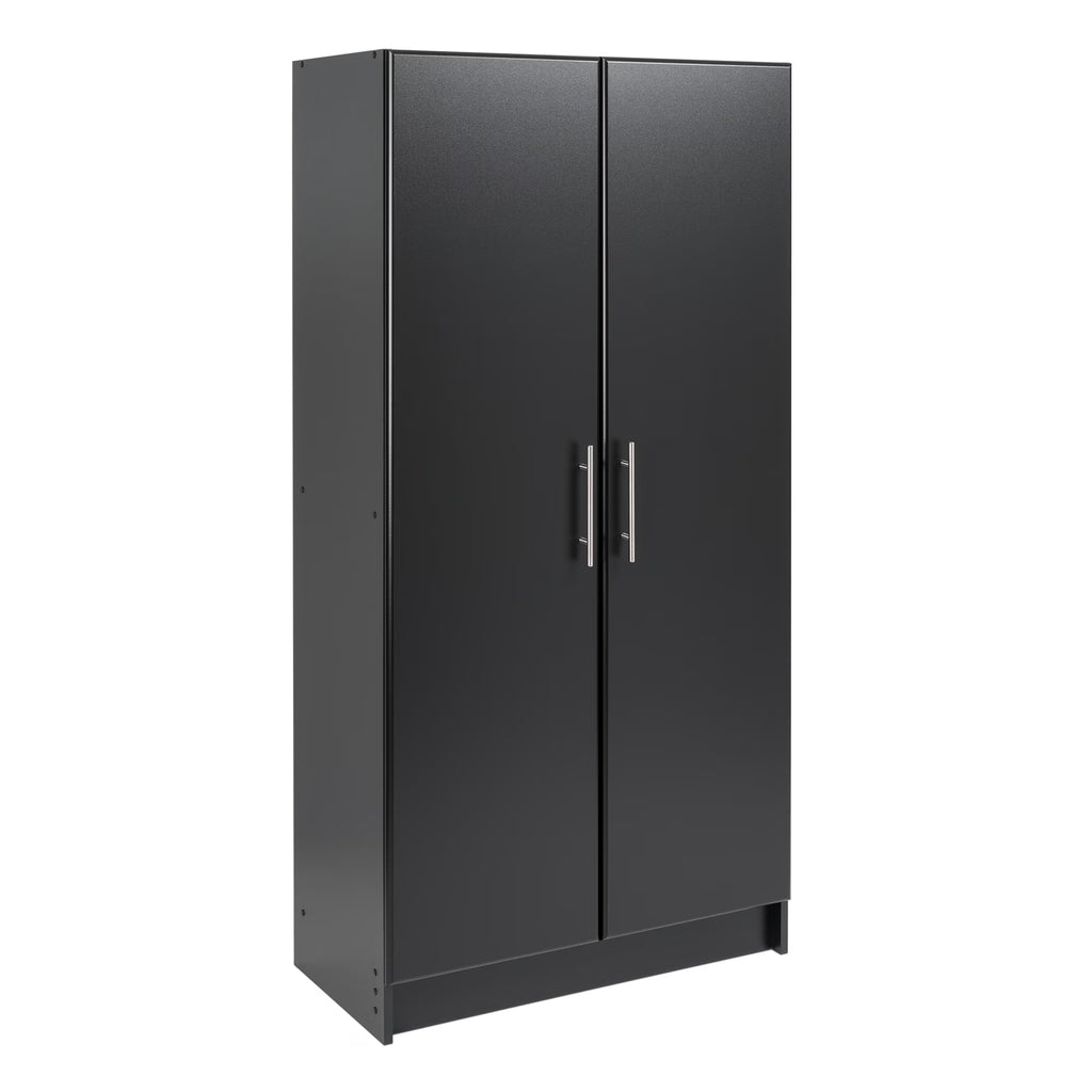 2026 NewPrepac Adjustable Shelves Cabinet - Functional Tall Garage Table, 16"D x 32"W x 65"H Freestanding Garage Cabinet with 2-Doors, Espresso - EES-3264