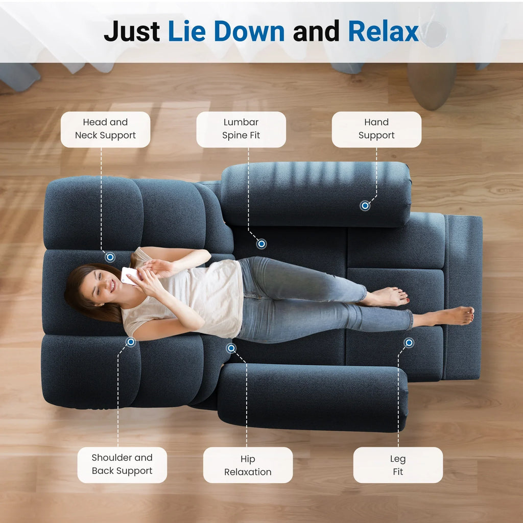 2026 NewPower Recliner Chair,Electric Recline Sofa Chair for Adults with USB Port,Comfy Teddy Fleece Adjustable Cloud Sofa,Tool-Free Setup,Beige White