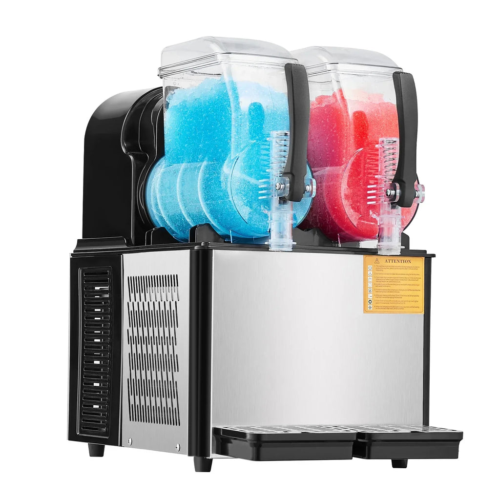 2026 NewKFFKFF Commercial Slushy Machine, 4L*2 Tank Slushie Machine, Frozen Drink Machine with Temperature Preservation, Slushy Maker Machine