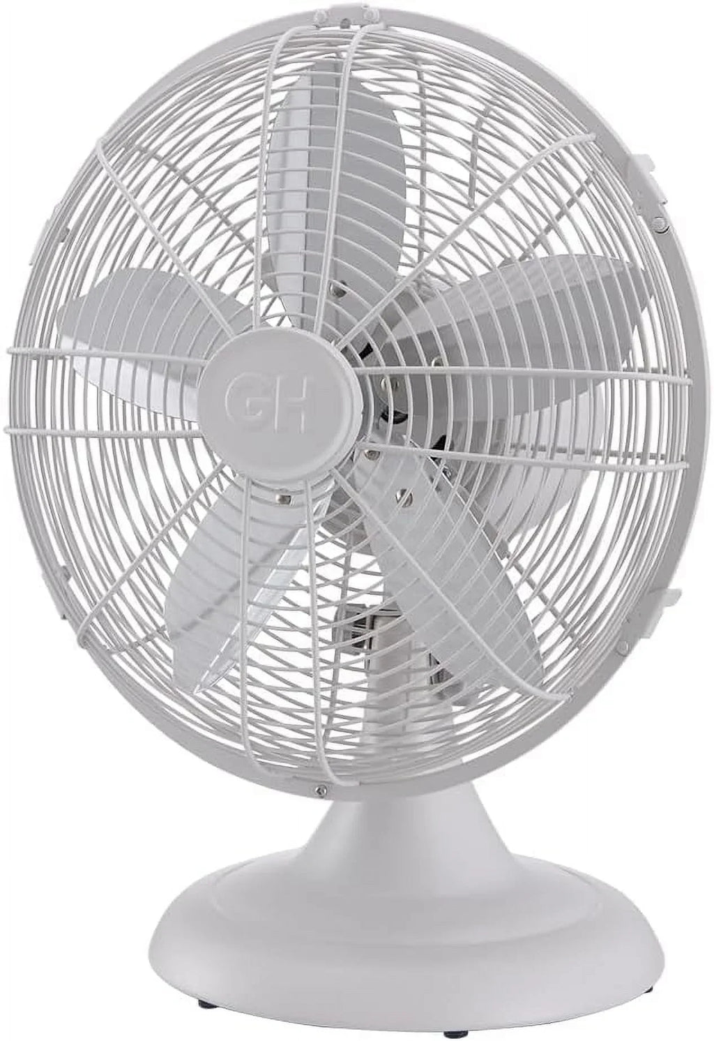 2026 NewGood Housekeeping Retro All-Metal Table Fan (92618) with 3 Speed Settings, Wide Oscillation, and Carrying Handle"