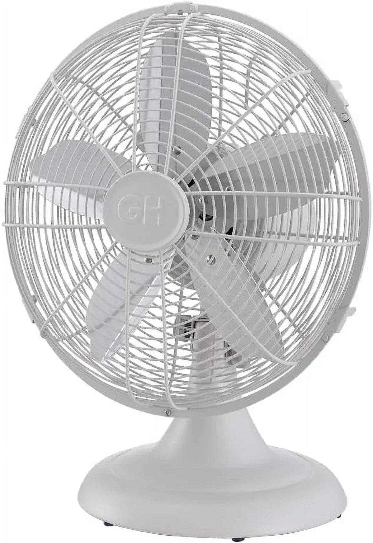 2026 NewGood Housekeeping Retro All-Metal Table Fan (92618) with 3 Speed Settings, Wide Oscillation, and Carrying Handle"