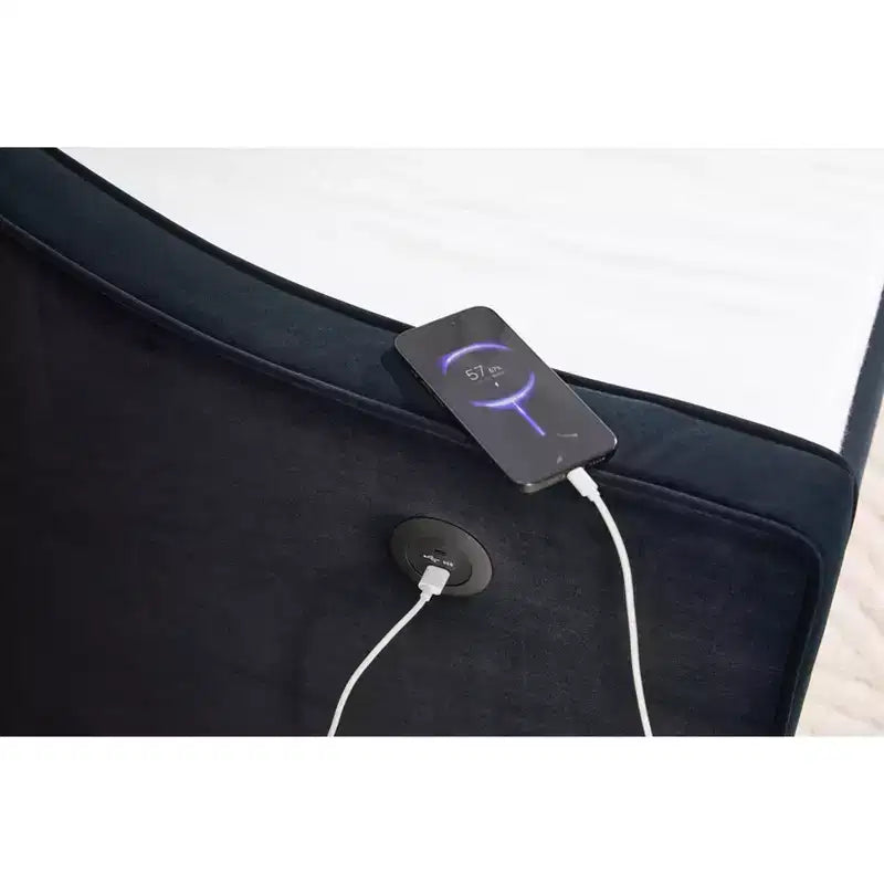 2026 Cama sofá Twin con cama nido, tapizada en terciopelo, puerto USB y bolsillos laterales - ModernLuxe