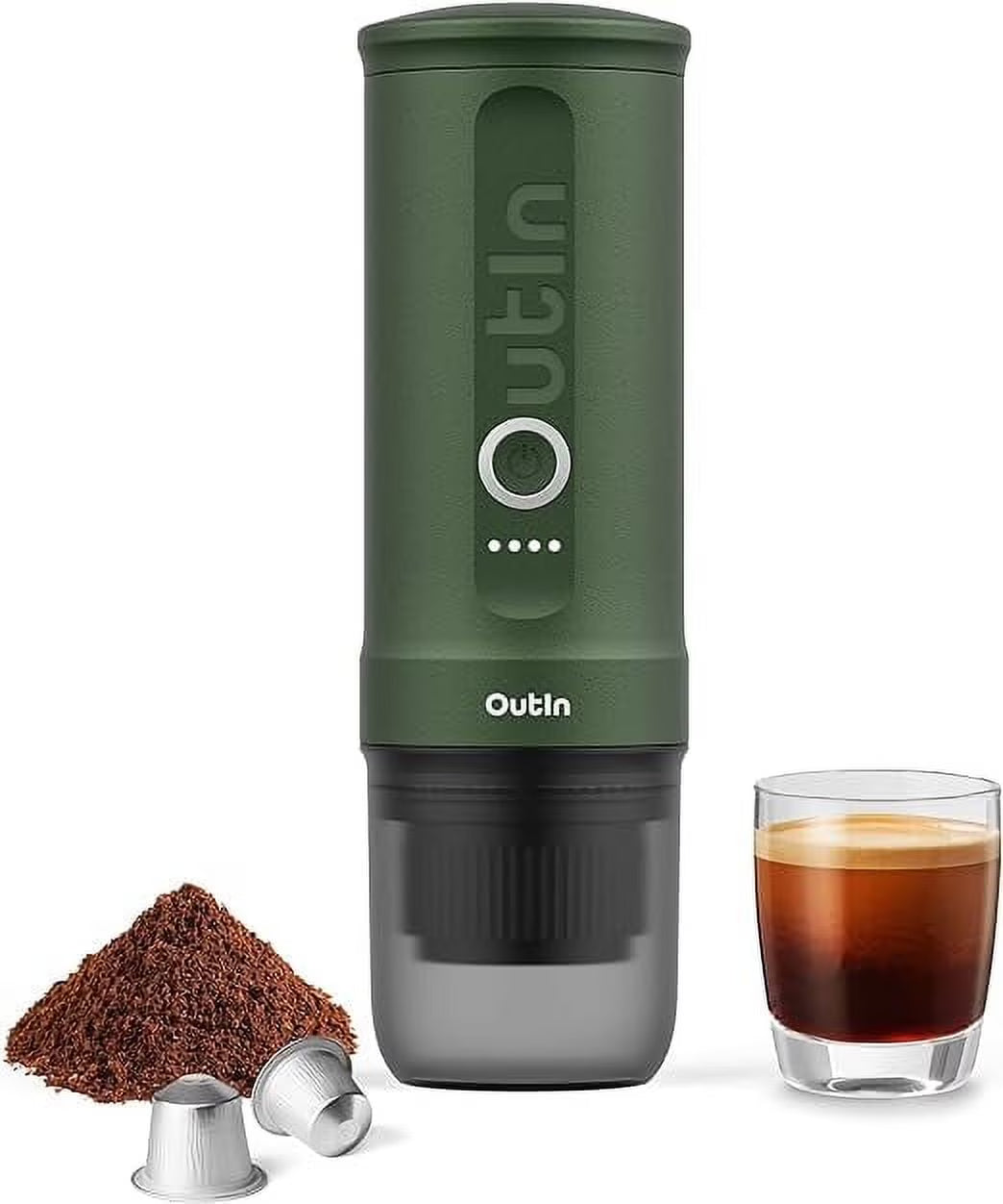 2026 NewNano Portable Electric Espresso Machine: 20 Bar, 3-4 Min Self-Heating, Mini 12V/24V Car Coffee Maker with NS Capsule & Ground Options - Ideal for Camping, Travel, RV, Hiking, Office (Space Grey)
