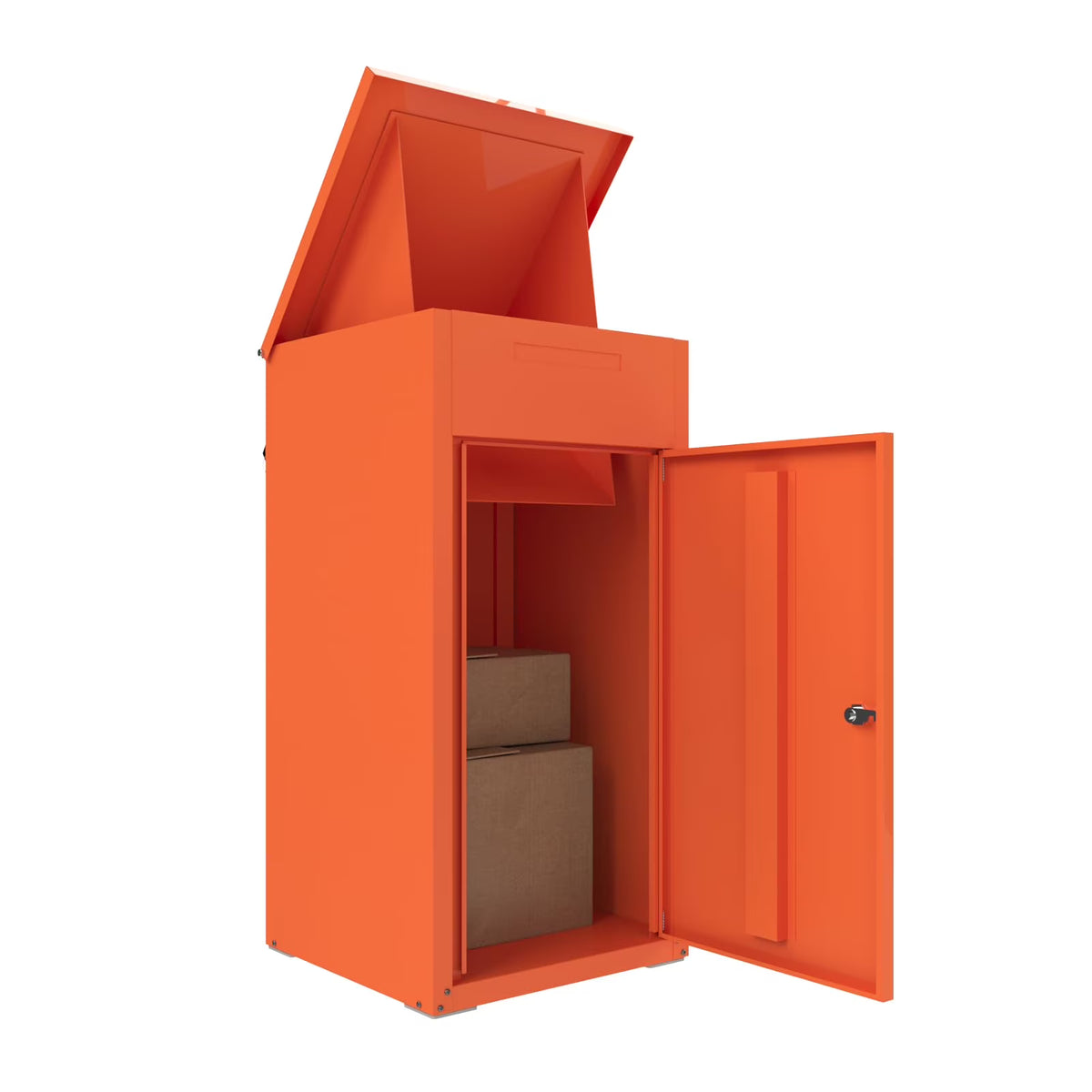2026 NewAECOJOY Package Delivery Boxes for Outside Parcel Drop Box Outdoor Storage Box Wall Mounted Express Mail Package Delivery Box 17" x 16" x 38.3" Black