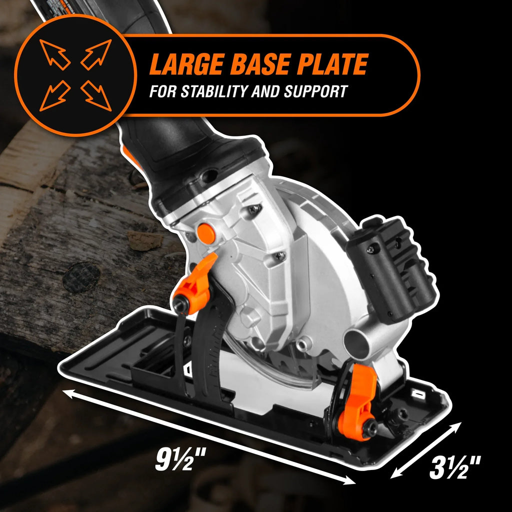 2026 NewWEN 20V Max 4-1/2-Inch Cordless Mini Circular Saw with 2.0Ah Battery and Charger