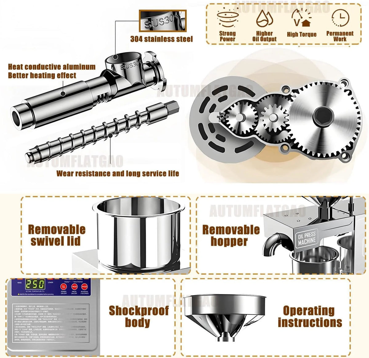 2026 Prensa Aceite Oliva Automática De 820W, Maquina Cortar Aceitunas En Frío Y Caliente para El Hogar, Extractor De Aceite Eléctrico para Aceitunas, Cacahuetes, Sésamo, Soja Y Nueces