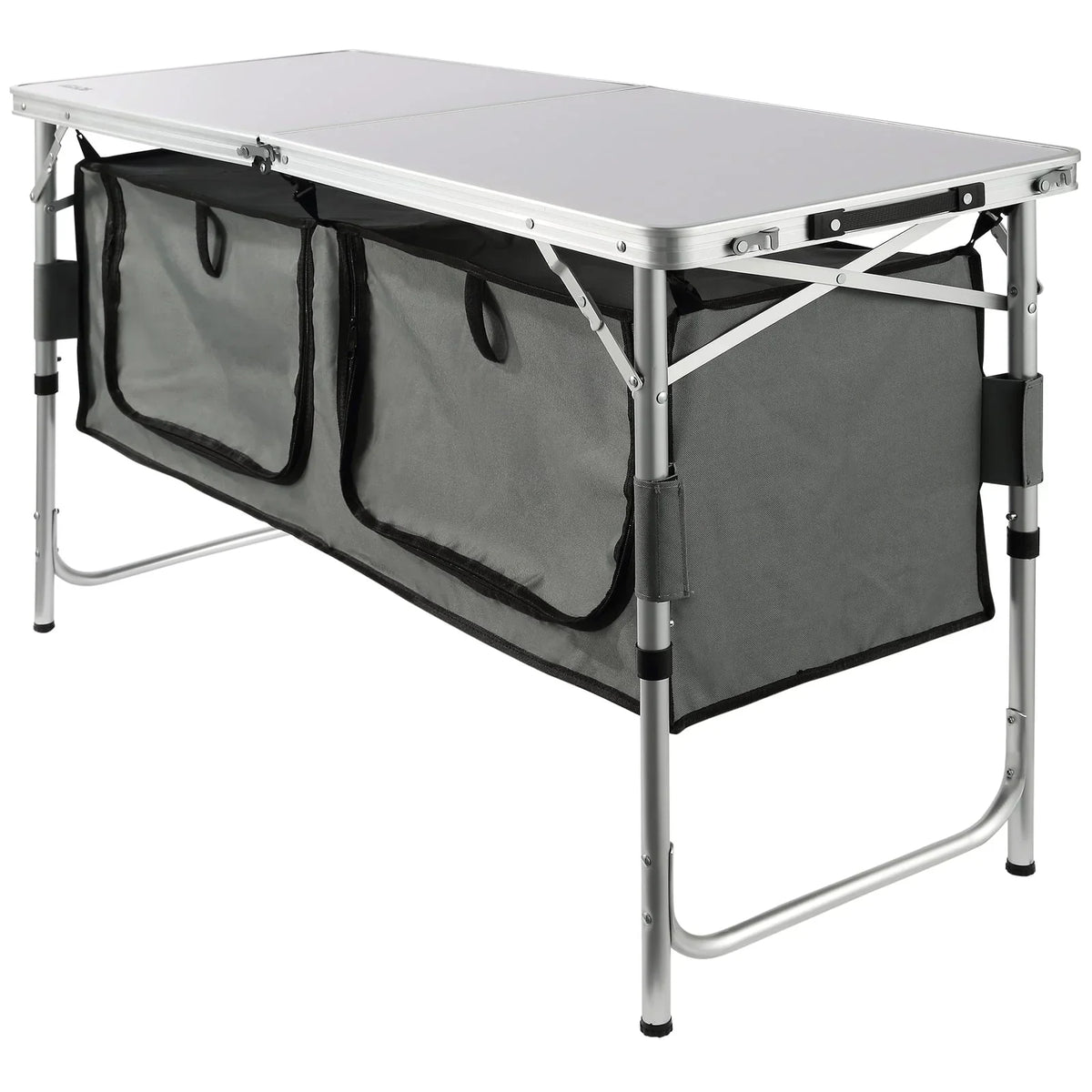 2026 NewBENTISM Camping Kitchen Table Folding Portable Cook Station 3 Adjustable Heights