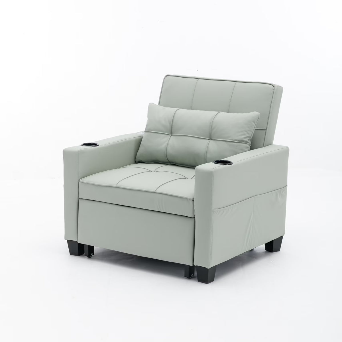 2026 NewConvertible Futon Sofa Bed, 3-in-1 Multi-Functional Sleeper Chair Bed with USB Ports, Adjustable Backrest Recliner,for Living Room Bedroom Small Space, Tech Cloth, Dark Grey