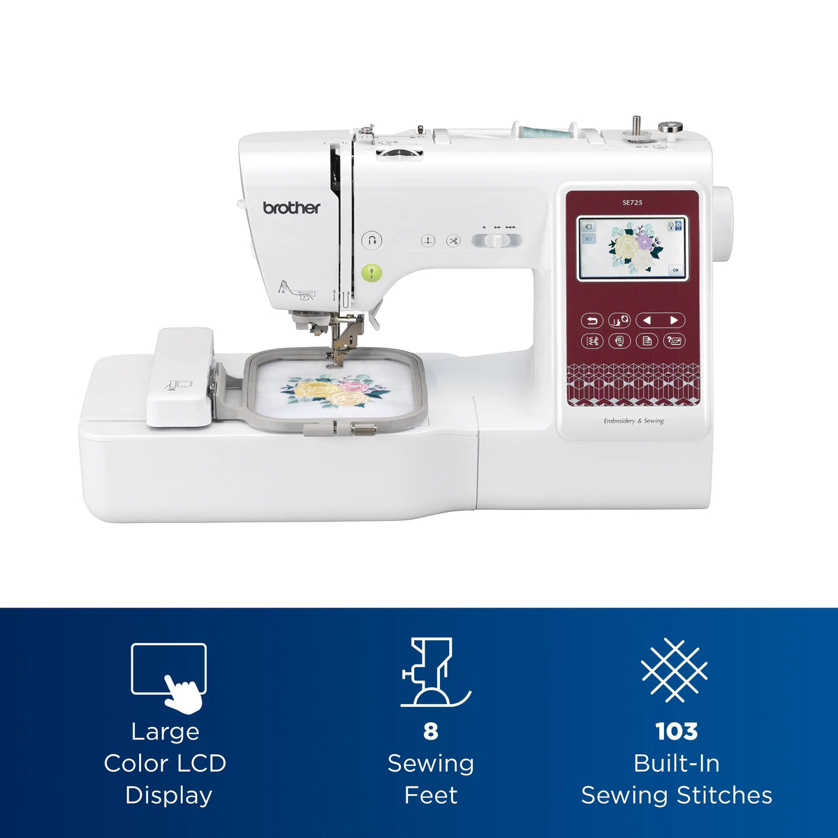2026 NewBrother SE725 Sewing and Embroidery Machine with Artspira App, 50 Free Designs