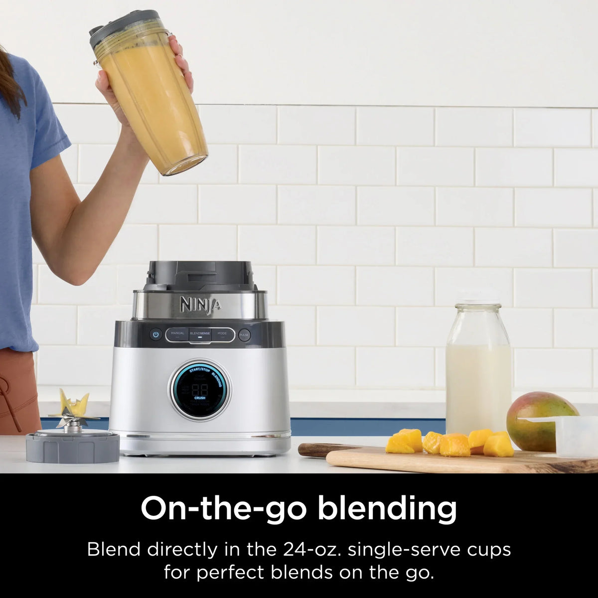 2026 NewNinja Detect Kitchen System Power Blender + Processor with Blend Sense Technology, Silver, TB400