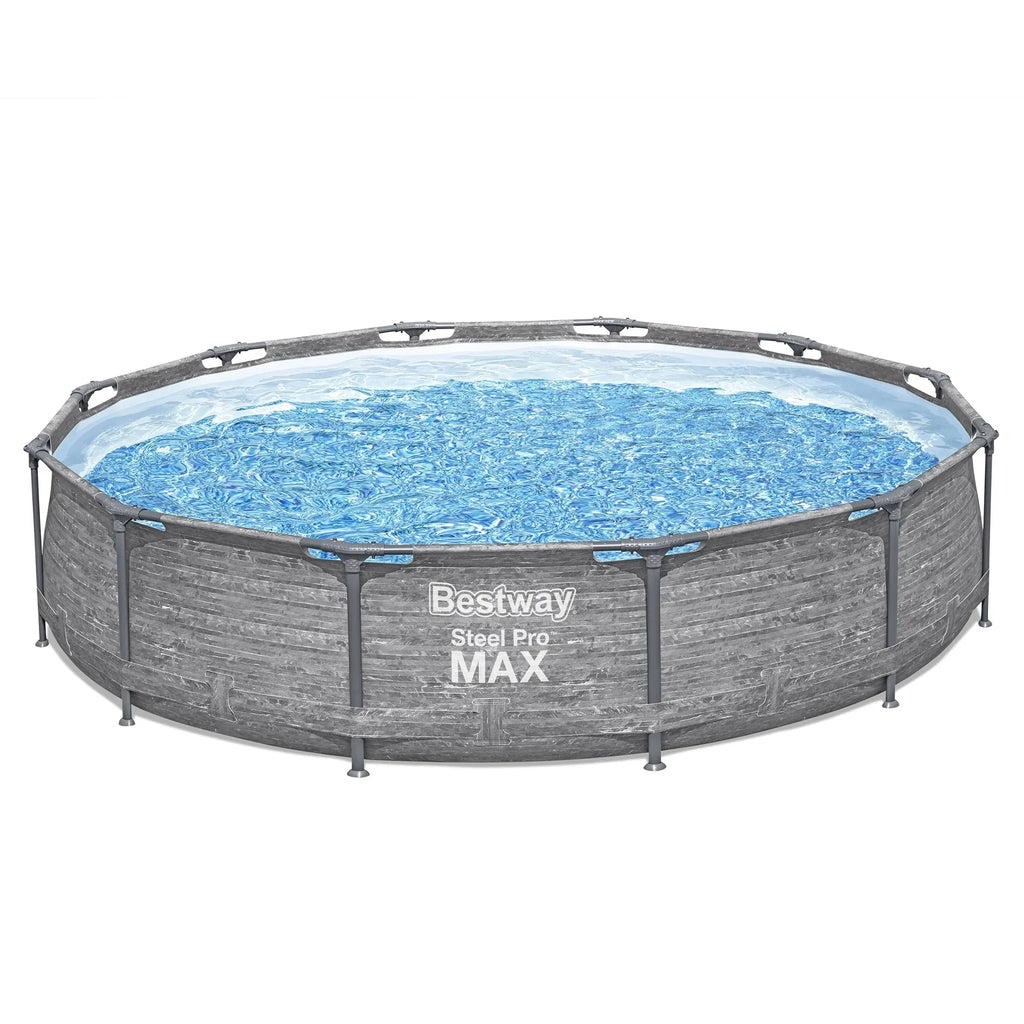 2026 NewBestway Steel Pro MAX 12' x 30" Above Ground Outdoor Swimming Pool Set