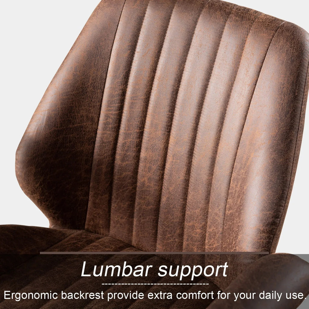 2026 NewOvios Ergonomic Office Chair Modern Computer Desk Suede Fabric Desk Chair with Lumbar Support for Home Office